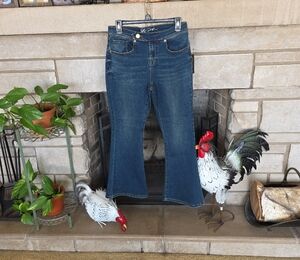 DG2 by Diane Gilman Dark Blue Flare Jeans